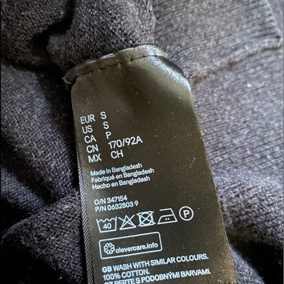 💖MEGA SALE💖H&M Men’s Sweater Cotton Black, S ALSU00661 - Picture 5 of 5